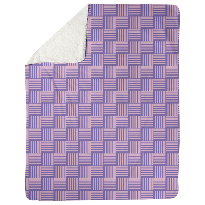 Couverture polaire à rayures classic basketweave, l 50 po x L 60 po, Mauve / Rose