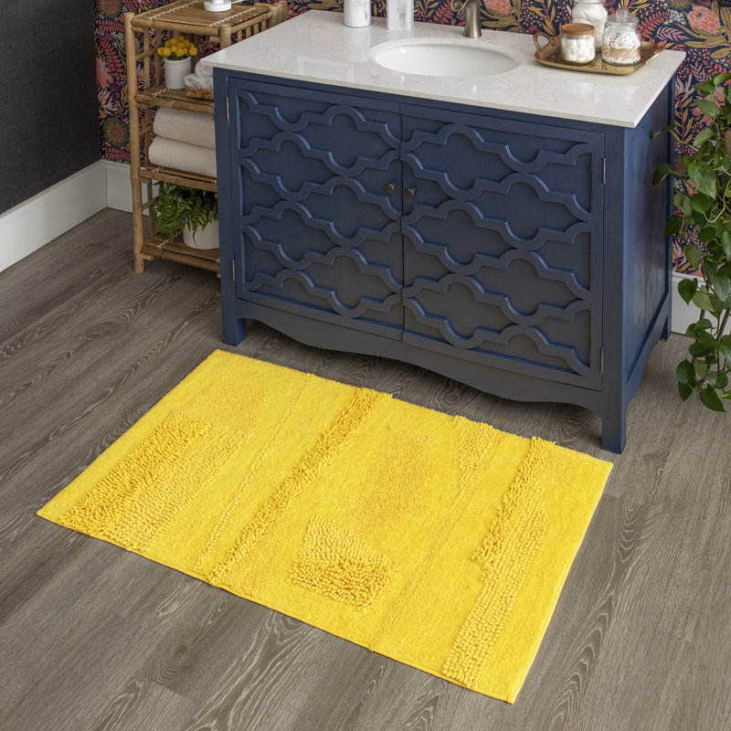 Tapis de bain lavable à la machine antidérapant Laverne, L 27 po x L 45 po, Fiesta rayon de soleil