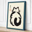 Cat in Repose Japandi - Wrapped Canvas-1217477806-1217477800