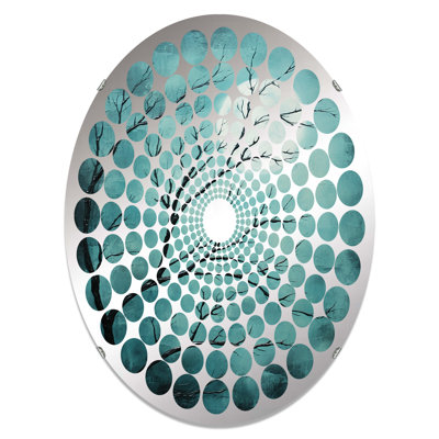 Miroir décoratif Blue Moon Tranquility II - Radial Dot-MIR116273-Ovale