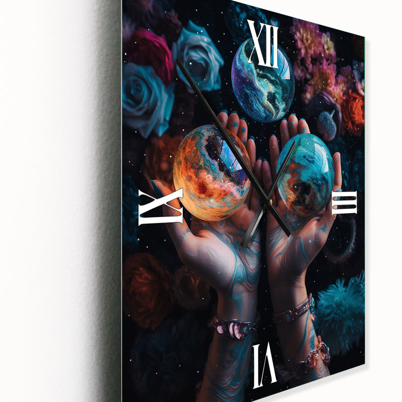 L'Univers dans la paume de vos mains - Horloge murale surdimensionnée, Très grand