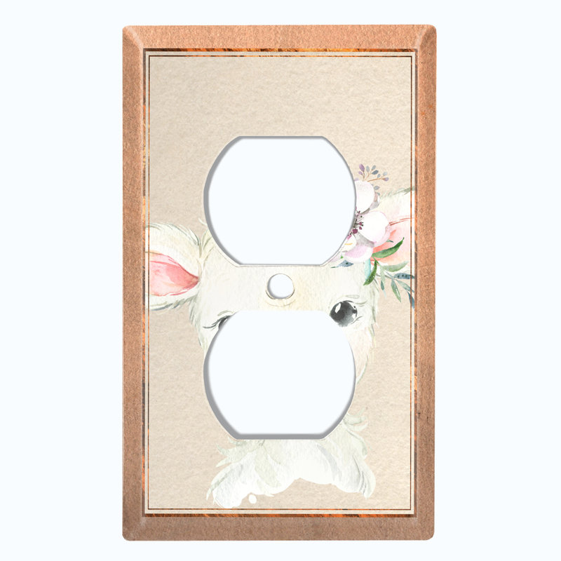 Plaque murale berçante mignonne avec veau