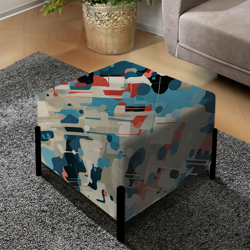 Cuber Techno Concealment - Abstract Square Ottoman