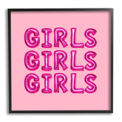 «Pink Girls Balloon Letters», typographie audacieuse et giclée par Lish Creative