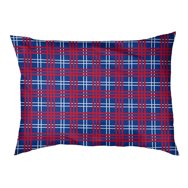 Coussin d’intérieur de luxe Baltimore football, Très grand (l 50 po x P 40 po x P 6 po), Blue/White/Red