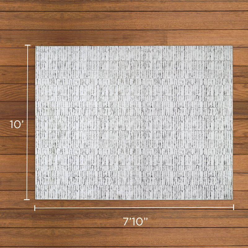 Wyatt & Ash Strata Texture Machine Washable Dream Mink Rugs 1-Piece, Rectangle 7'10" x 10'