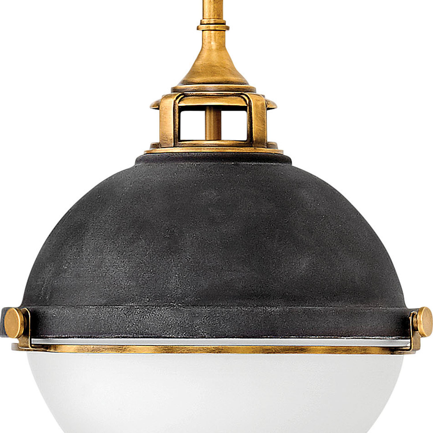 3-Light Chandelier, Aged Zinc