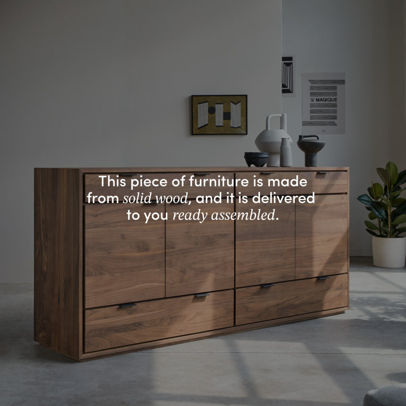 Senson 78.74'' Solid Wood Sideboard