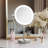 Circular LED Free Standing Magnifying Make Up Mirror-93468246