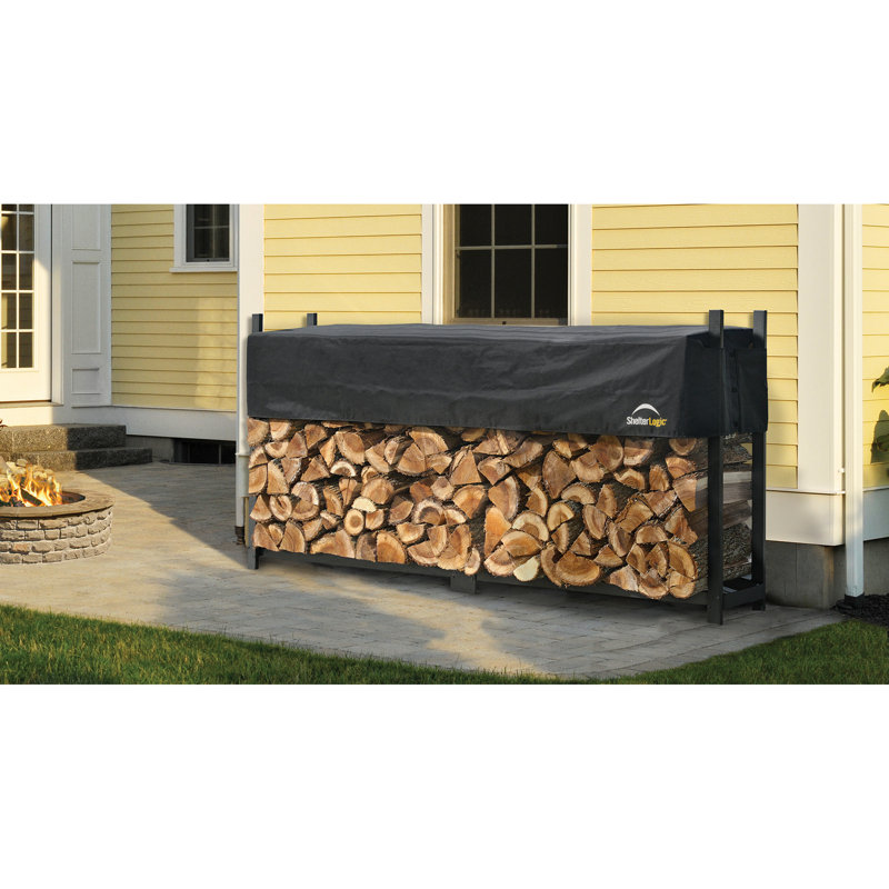 Ultra Duty Firewood Rack with Cover, 46.8" H x 93.8" W x 14.3" D