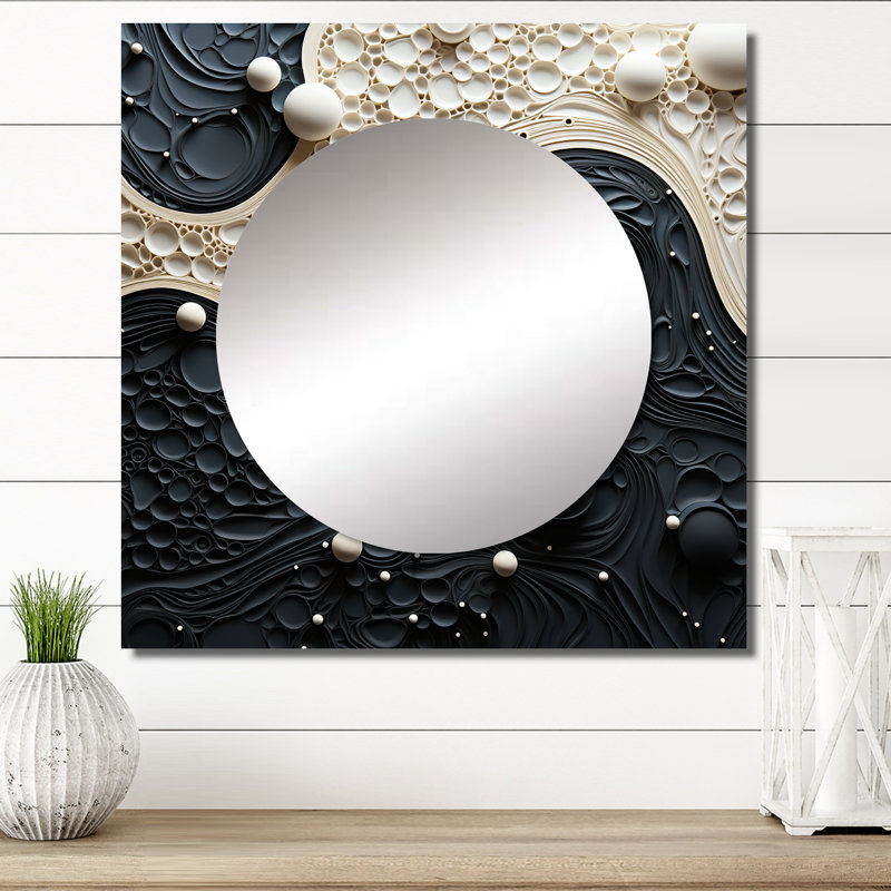 Enuta - Miroir carré abstrait Botanicals, 29 po x 29 po