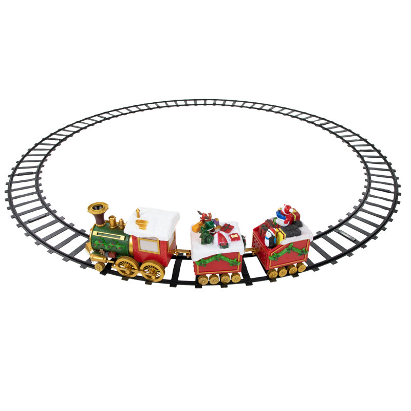 16Piece LED Lighted Musical And Animated Christmas Village Train
