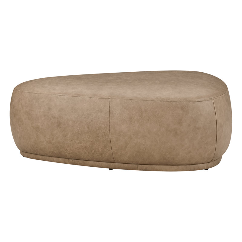 Adna 44" Genuine Leather Triangular Ottoman
