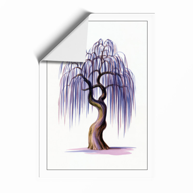 Weeping Willow At Dusk Botanical - Print, Unframed, A2 - 59.4 x 42.0 cm