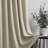 4 Pcs 100% Polyester Burlap Blackout Curtains For Bedroom Back Tab Curtains 4 Panels Set-863547355-863547331