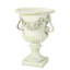 Urne de jardin en oxyde de magnésium - construction légère en béton, l 17,37 po x P 17,37 po x H 24,2 po, sans assemblage, béton à fleurs blanc, couleur