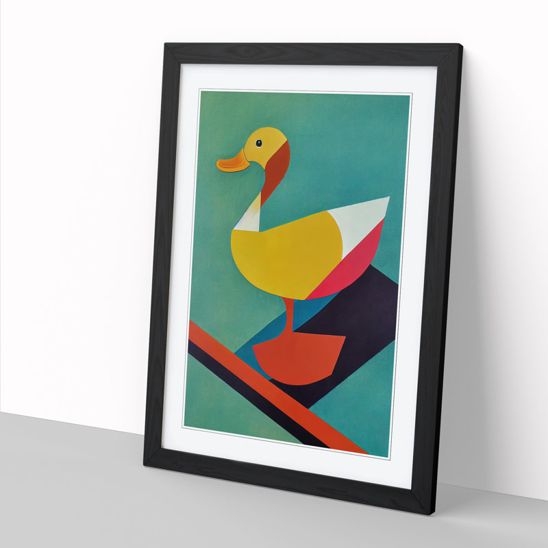 Duck Painting Vol.2 - Picture Frame Print, Black, 64cm H x 46cm W x 2cm D