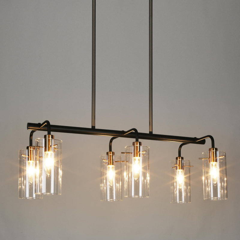 Luminaire suspendu linéaire à 6 lumières pour îlot de cuisine Marrie