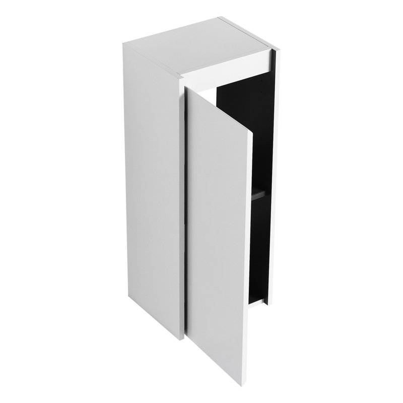 Armoire de salle de bain latérale de 12 po, fixation murale, fermeture en douceur, finition de rangement moderne