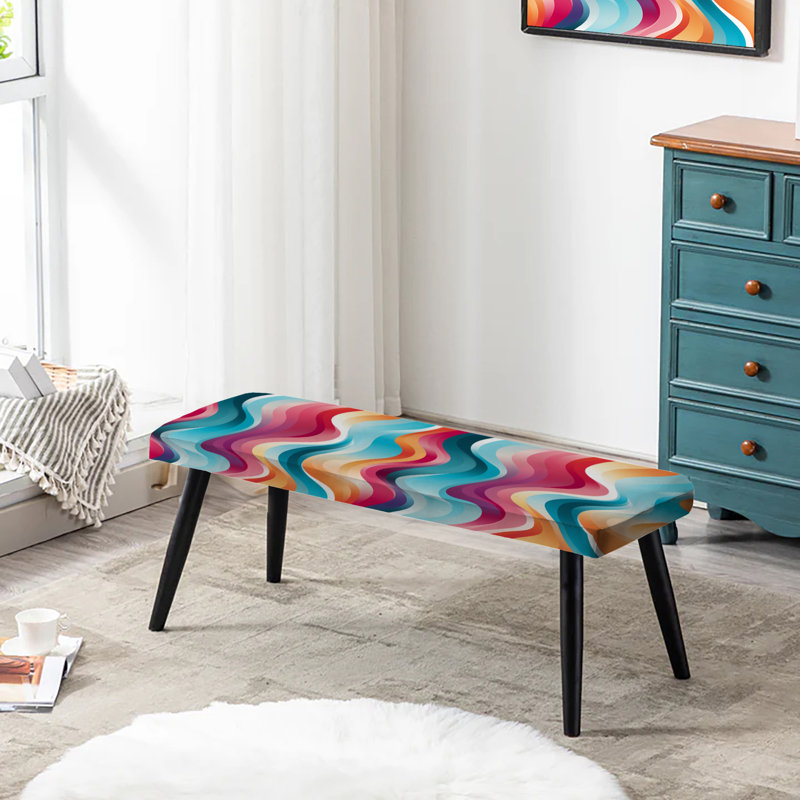 Banc rembourré rayé Poupart