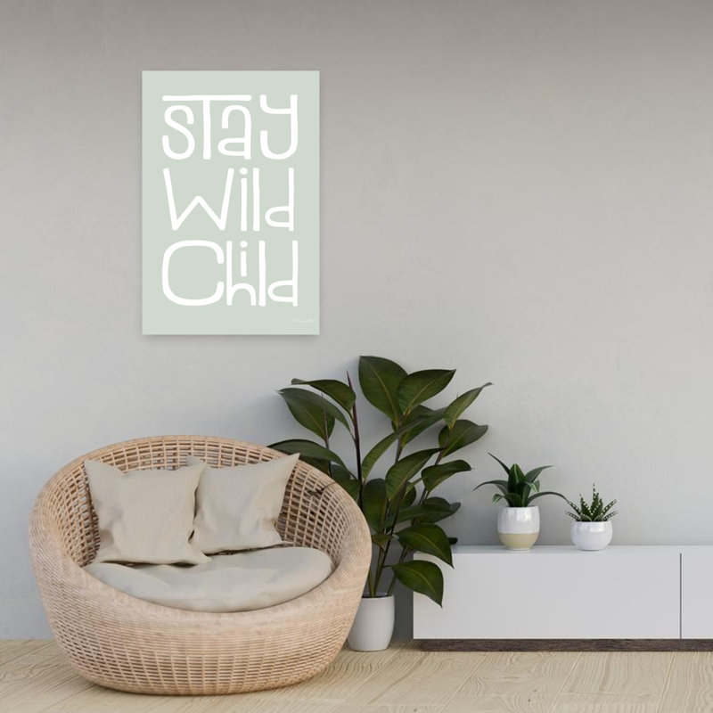 «Stay Wild Child», art contemporain abstrait, H 24 po x l 16 po