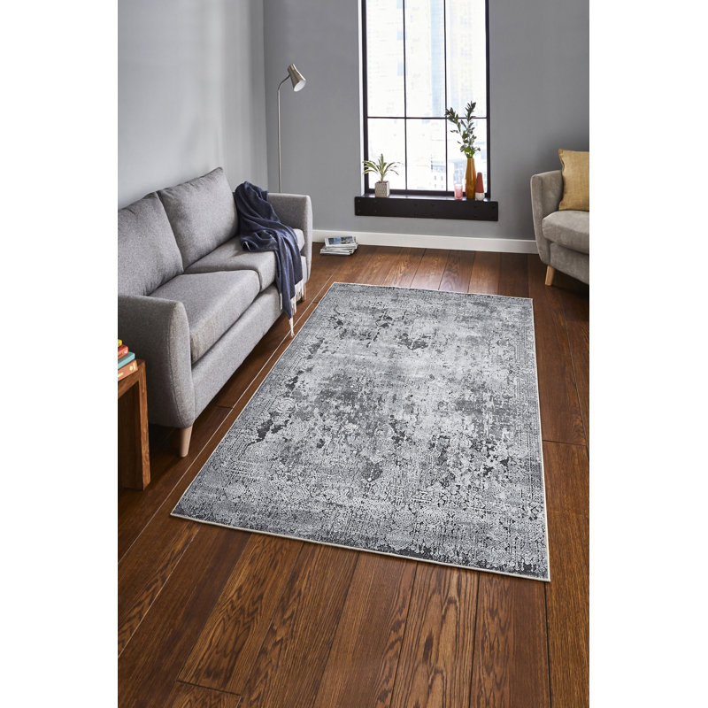 Eco-Friendly Area Rug (5.9 x 9.2 ft), 100% Polyester, 650 g/m² | Antibacterial, Non-Slip PVC Dot Underside, 0.2 in Pile Height | Machine Washable, Digital Print Design for Modern Home Décor, Durable & Easy Care