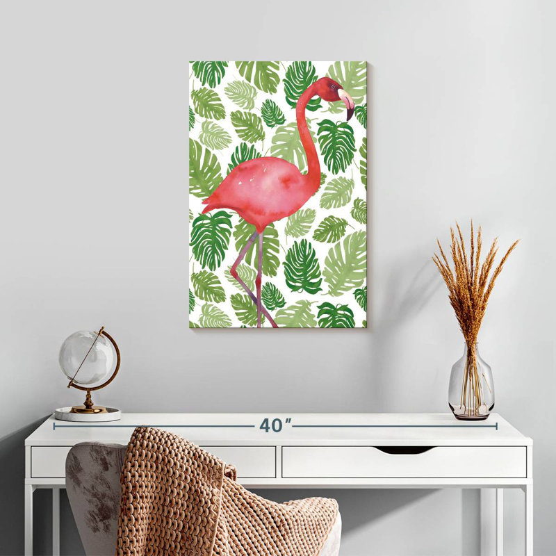 Brampt Tropical Flamingo I, 24" H x 16" W