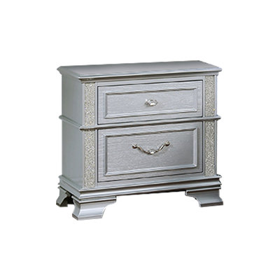2-Drawer Nightstand, Bedside Table For Bedroom