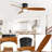 52'' 3-Blade Sand Nickle Modern Celling Fan With Led Light and Remote Control-1793707482