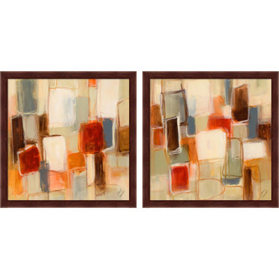 «Peaceful Prelude Square» par Lanie Loreth, art encadré (ensemble de 2)