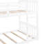 Lit simple blanc au-dessus d'un lit superposé avec glissade excitante et stable - attrait de la chambre à coucher pour une utilisation à long terme