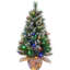 Arbre de Noël, arbres de Noël artificiels pré-éclairés de 3 pi avec base en pot, petit arbre de Noël enneigé avec 70 lumières DEL, décoration de Noël, fonctionnement à pile et minuterie
