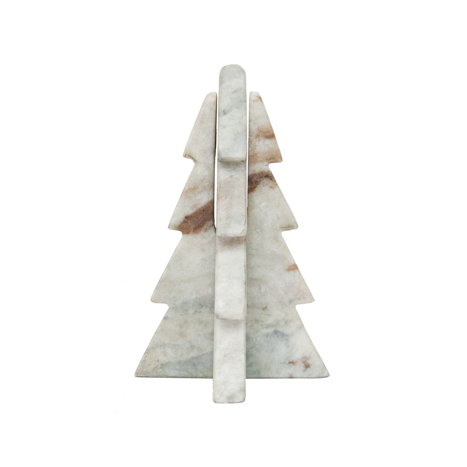 Interlocking Marble Tabletop Tree, Mint Chocolate