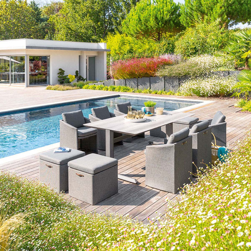 Outdoor Pillay Aluminium 10 - Person Seating Group