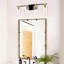 Vintage - 4 lumières de salle de bain avec abat-jour en verre, élégance moderne pour miroir, cuisine, salle à manger, chambre à coucher, couloir - doré + noir mat captivant