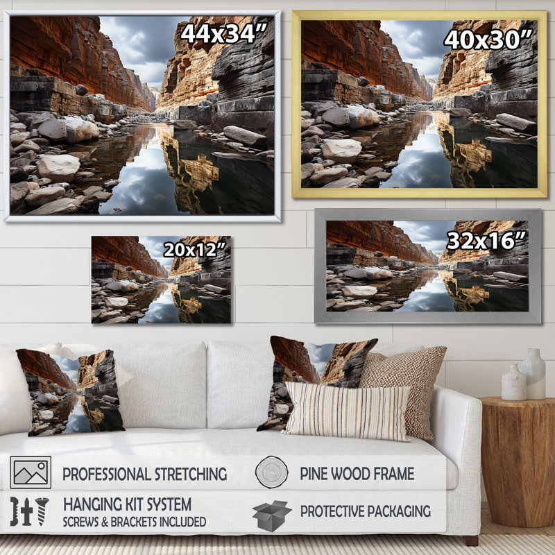 «Bilal Canyon Timeless Passage I», reproduction sur toile, H 24 po x l 32 po x P 1 po, Toile tendue