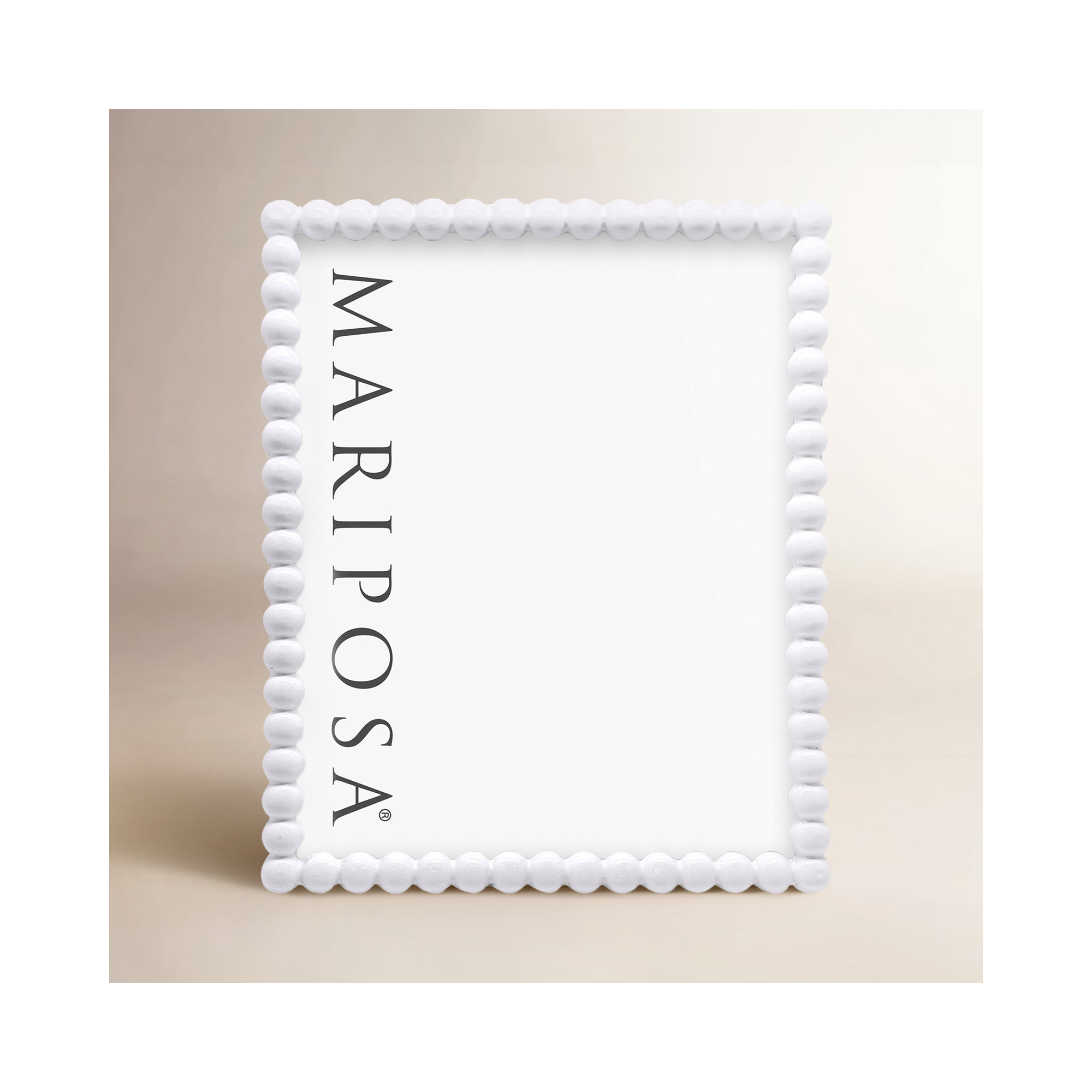 Metal Picture Frame, White, 8.85" W x 10.82" H