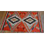 Tapis amérindien antique à tissage plat en laine Navajo