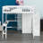 Loft Bed With Bookshelf,Drawers,Desk,And Wardrobe-122428036