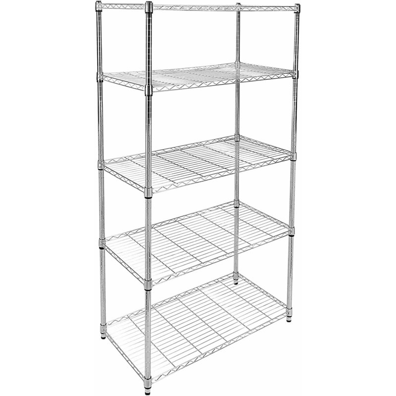 Étagère Gimar, Argent argent, H 30 po x l 14 po x P 15 po