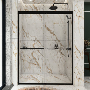 54 in. W x 72 in. H Sliding Framed Shower Door