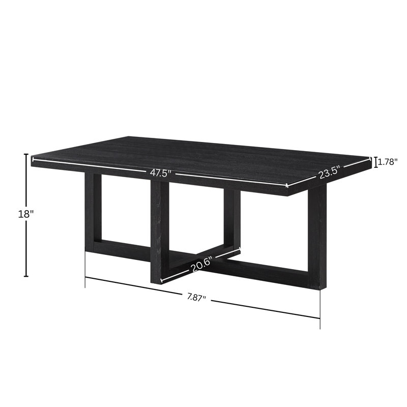 Table basse contemporaine Luno, noir