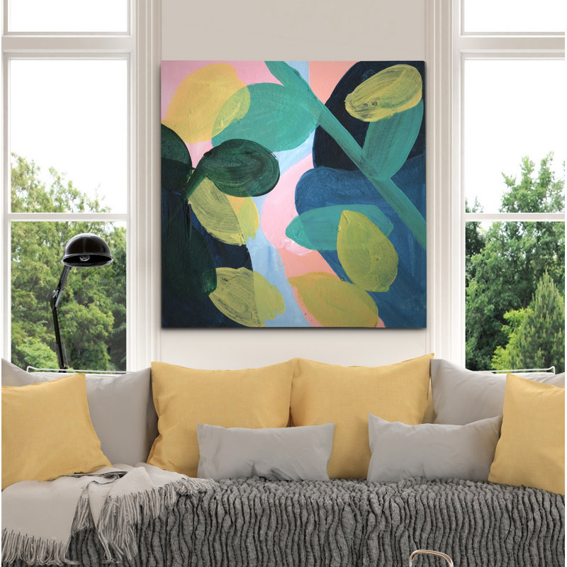 « mai branches i », peinture, H 10 po x l 10 po x P 1,5 po, Toile tendue