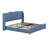 Modern Bed Frame With Wingback Head Board, Upholstered Platform Bed With Wavy Footboard-120877456-120877447