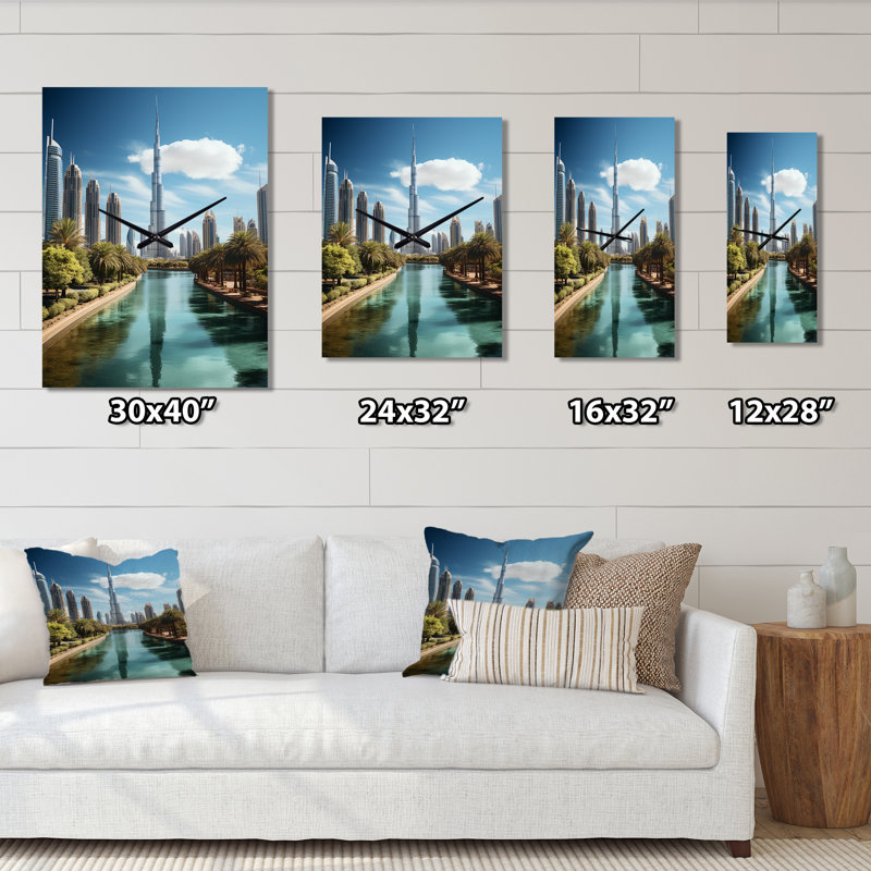 Horloge murale Cityscapes, Grand