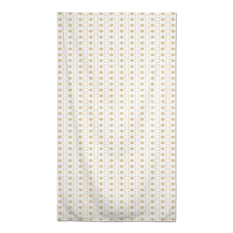 Rectangular Geometric Polyester Tablecloth, Yellow