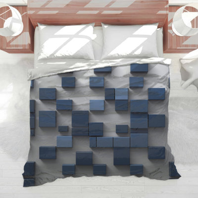 Édredon Blue Cubes Arrangement