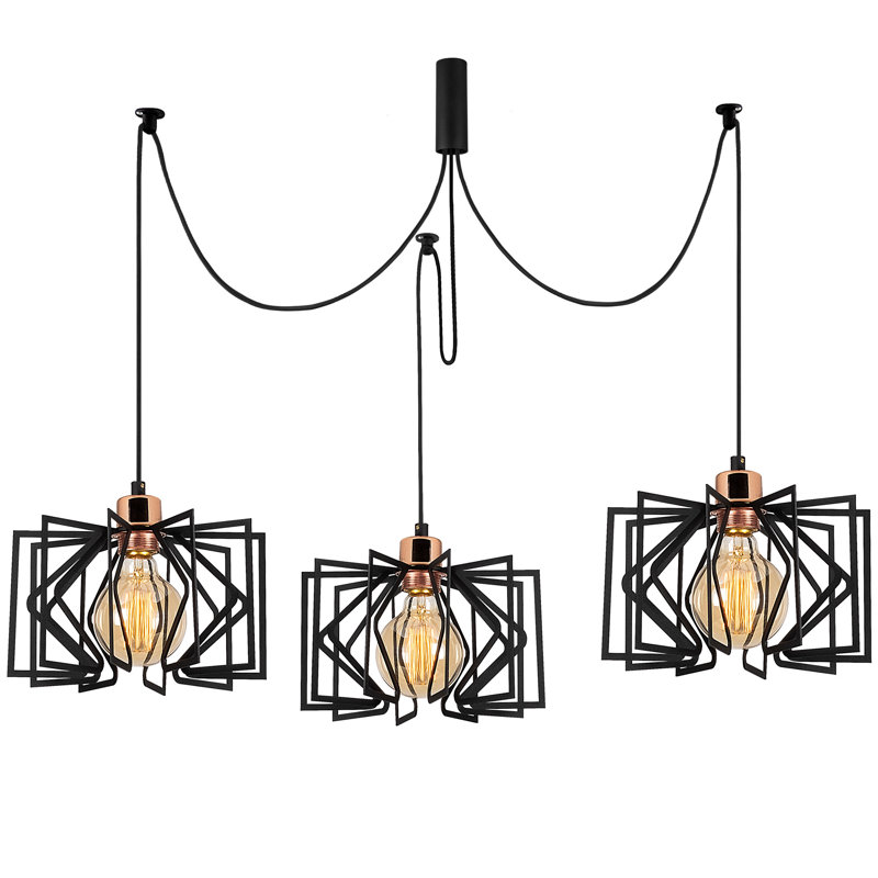 Luminaire suspendu géométrique à 3 lumières Dorchester, 3