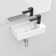 18"x10"Ceramic Rectangular Wall Mount Bathroom Sink with Single Faucet Hole