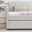 Lit de jour simple avec canapé-lit capitonné de taille simple avec accoudoirs ondulés (80,5 po x 44,5 po x 33,5 po)